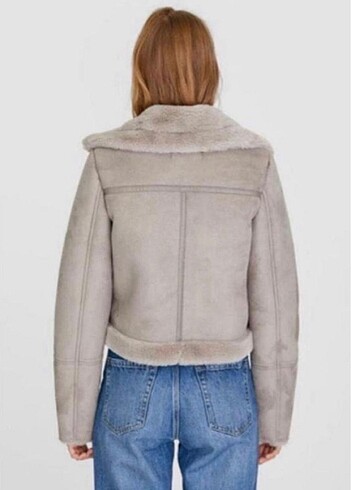 m Beden Stradivarius biker yumoş ceket mont