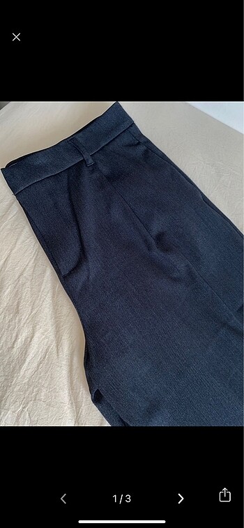 Bershka gri baggy kumaş pantolon