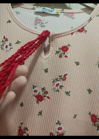 Pembe Çiçek Desenli Uzun Kollu Bluz - Görsel 6