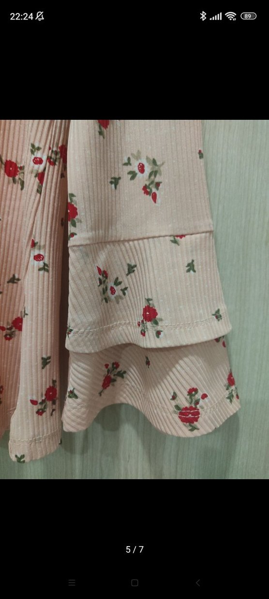 Pembe Çiçek Desenli Uzun Kollu Bluz - Görsel 5