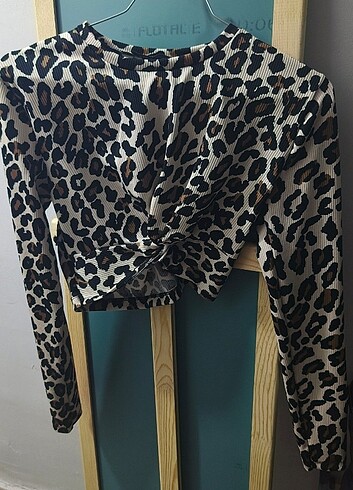 Diğer Crop üst leopar