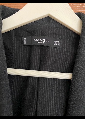 Mango Gri Dugmeli Kadin Blazer Ceket