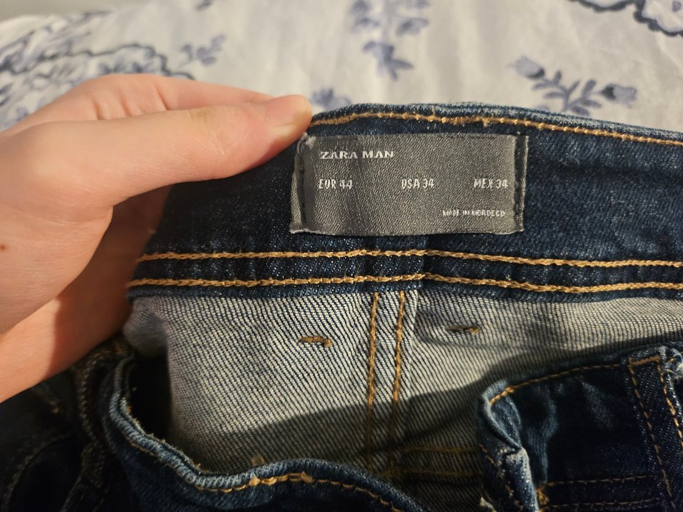 ZARA erkek   Lacivert  Denim Jean - Görsel 3