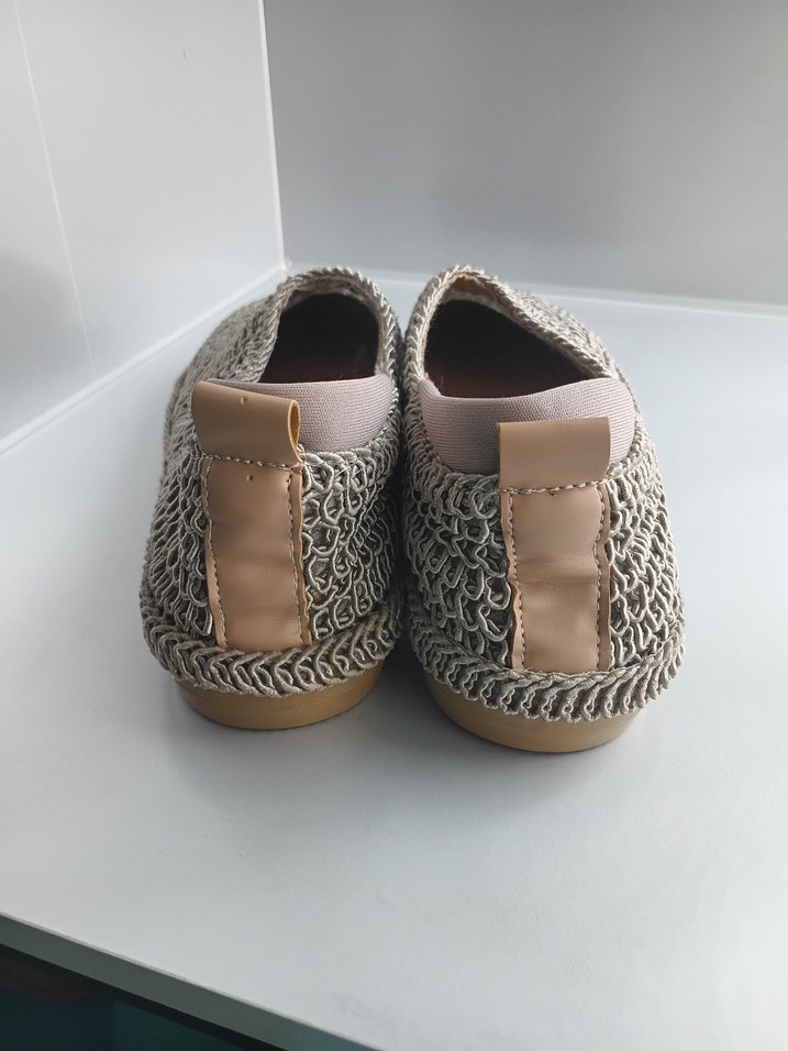 Örgü açık Kahverengi ayakkabı - Görsel 3