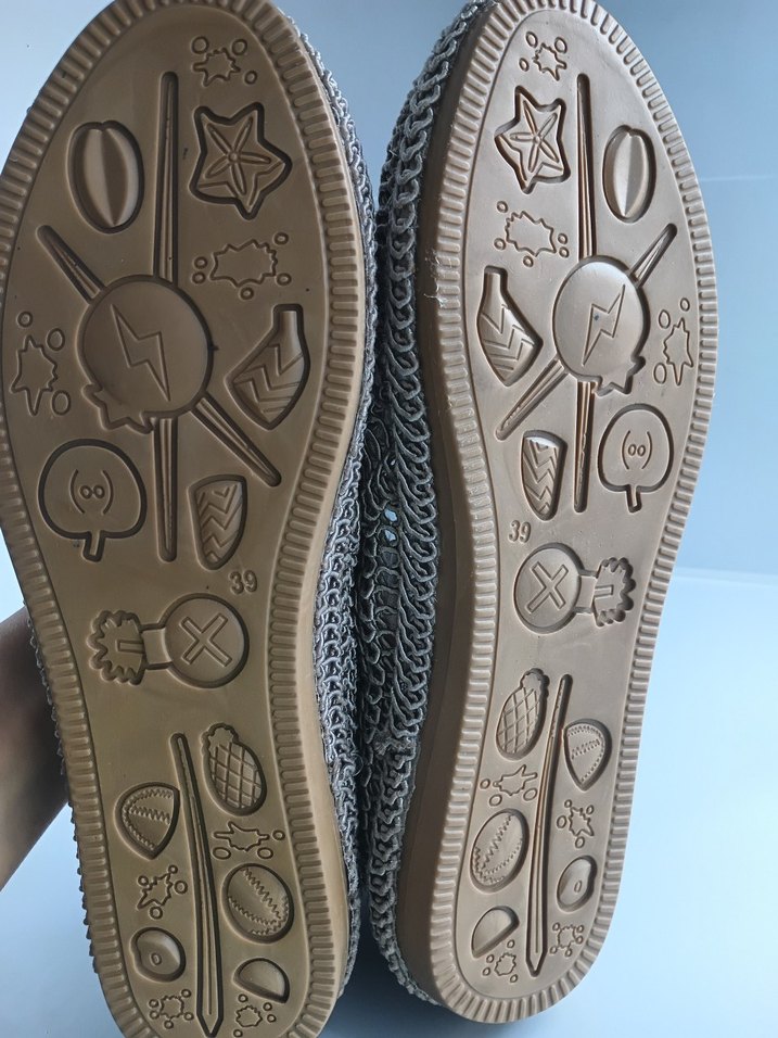 Örgü açık Kahverengi ayakkabı - Görsel 4