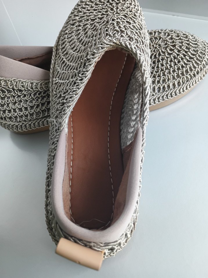 Örgü açık Kahverengi ayakkabı - Görsel 5