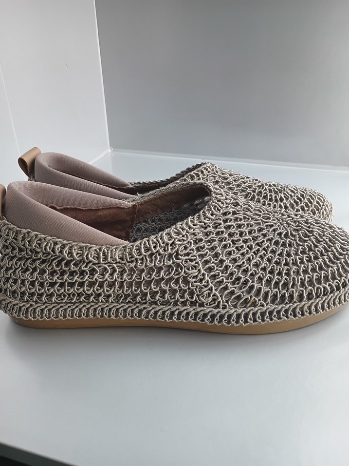 Örgü açık Kahverengi ayakkabı - Görsel 2