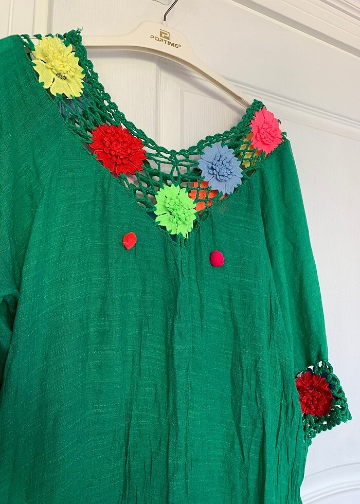 Renkli çiçekli pareo - Görsel 2