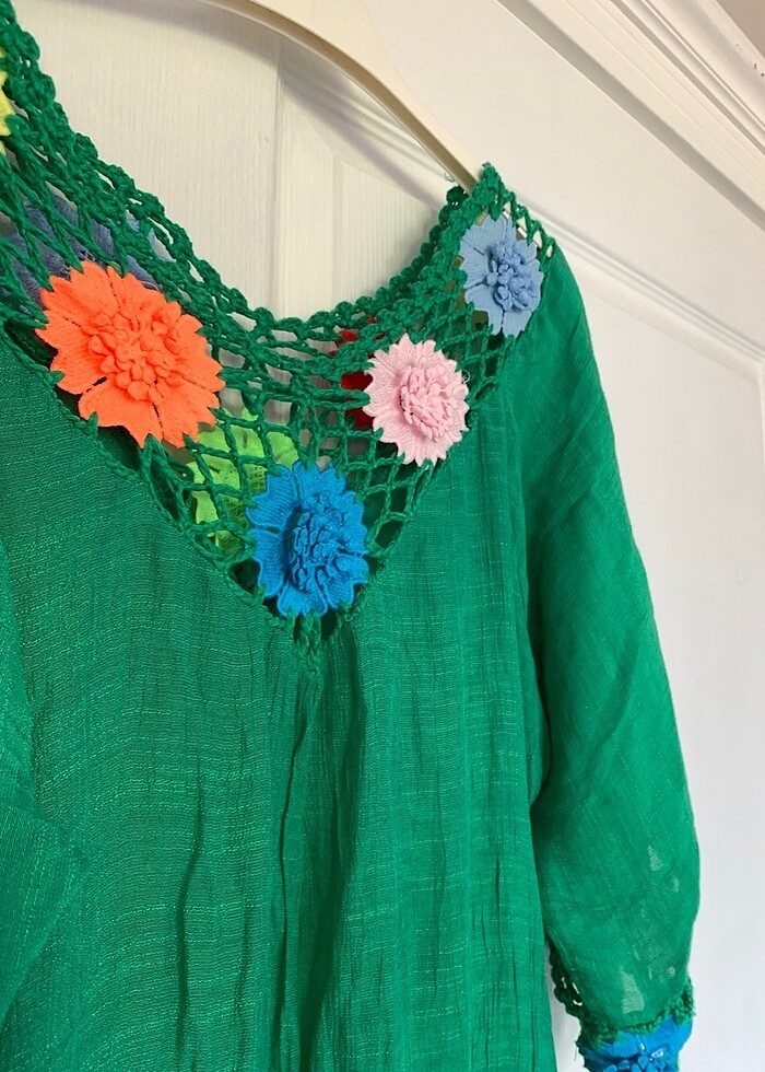 Renkli çiçekli pareo - Görsel 3