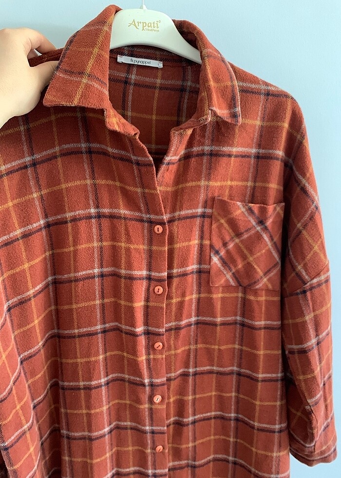 Fk pynappel marka ofuncu gömlek elbise - Görsel 3