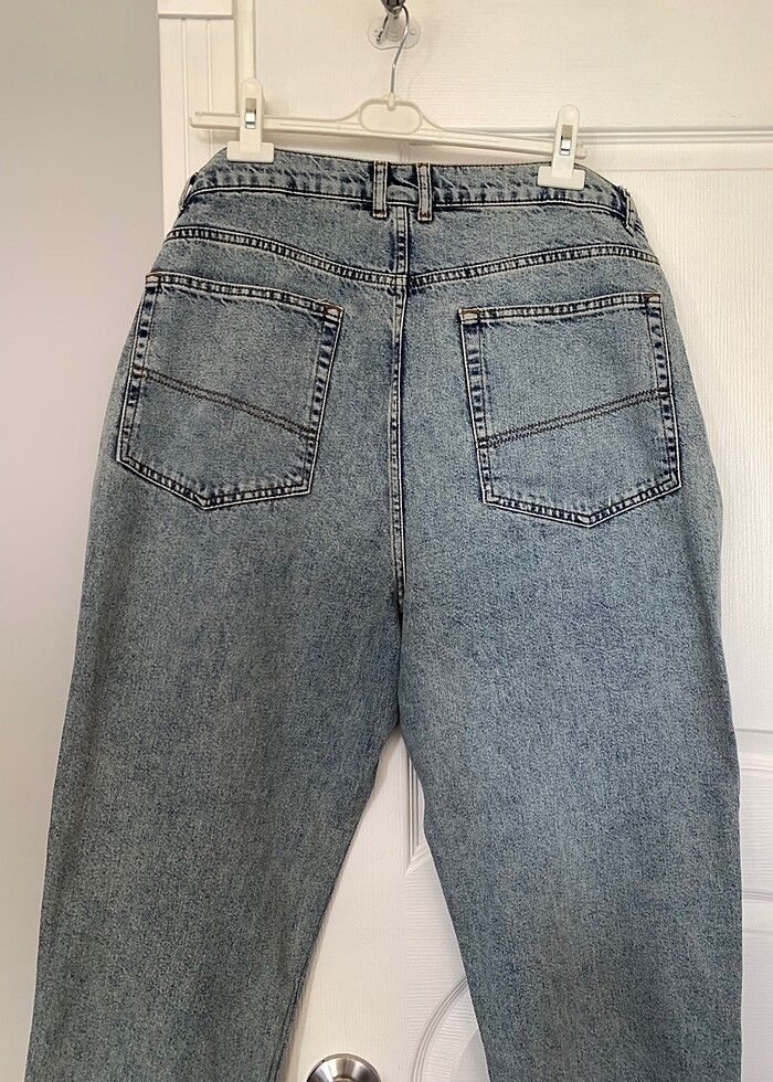 Büyük beden jean denim pantolon - Görsel 4