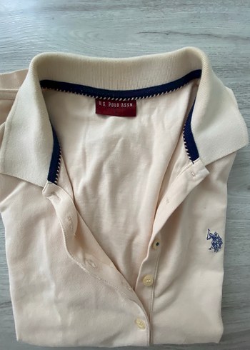 U.S Polo Assn. Bej Kısa Kollu Polo Yaka Kadın Tişört