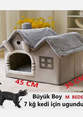 Kedi Evi Gri Yumuşak - Görsel 3