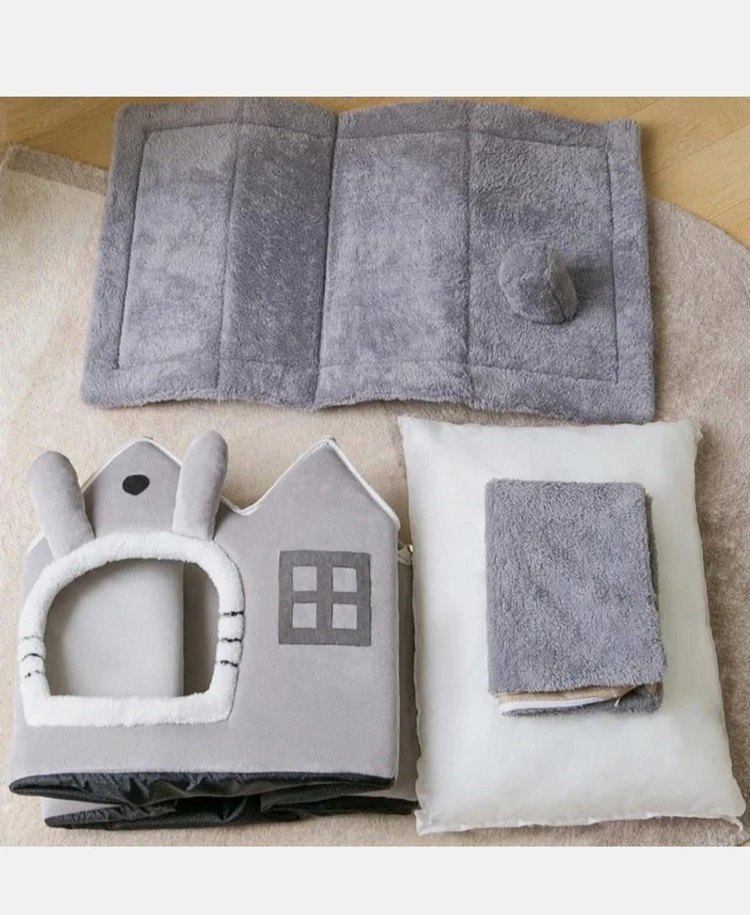 Kedi Evi Gri Yumuşak - Görsel 2