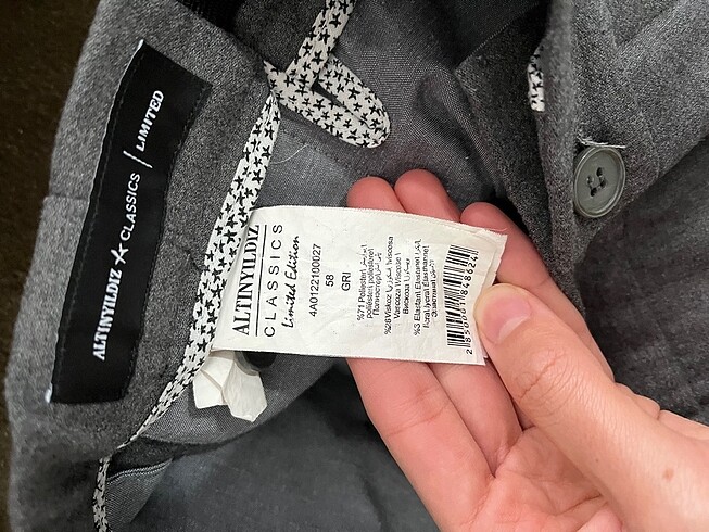 xl Beden gri Renk Altınyıldız Kumaş Pantolon
