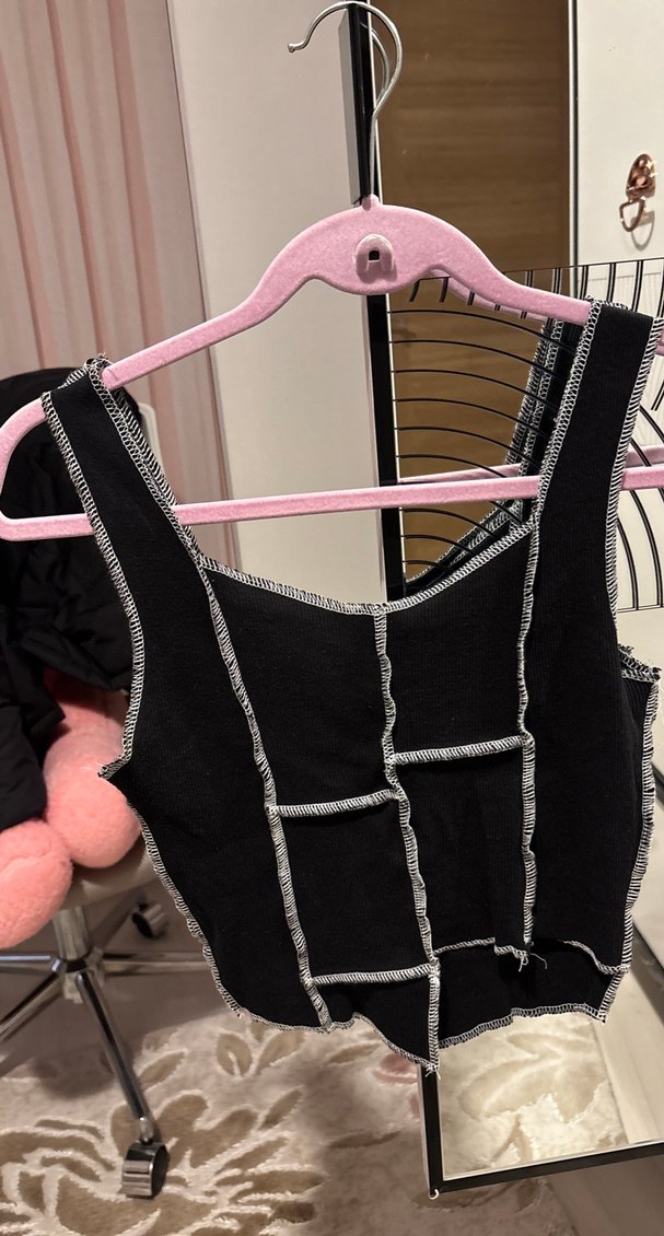 Siyah kadın crop - Görsel 2