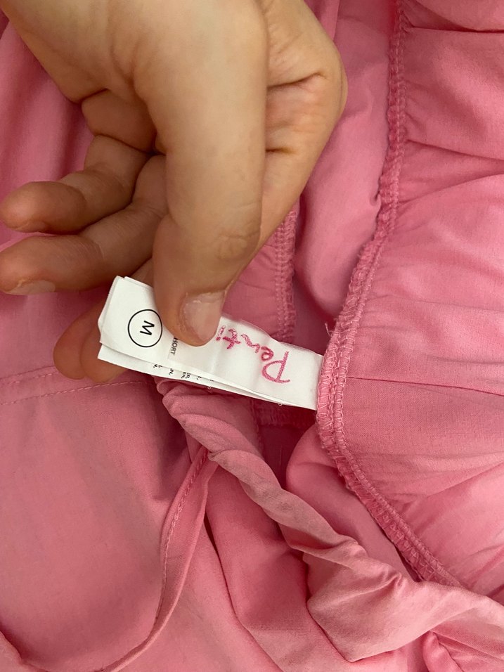 Pembe Fırfırlı Mini deniz  Şortu - Görsel 2