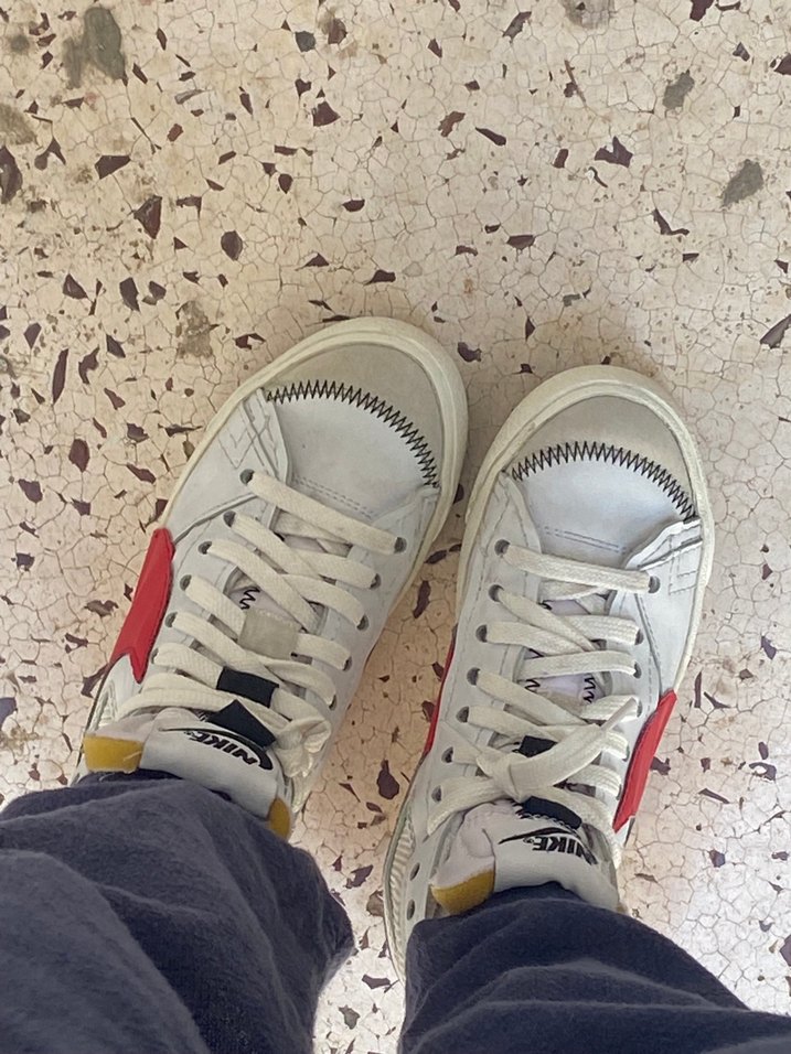 Nike Beyaz blazer Kadın Spor Ayakkabı Velcro Detaylı - Görsel 4