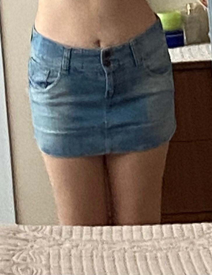 Y2k Mavi Bağlama Desenli Midi Denim etek - Görsel 2