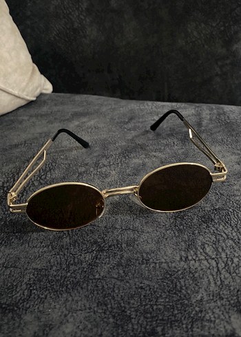 Koyu Altın Renk Retro Kadın Gözlüğü - Görsel 3