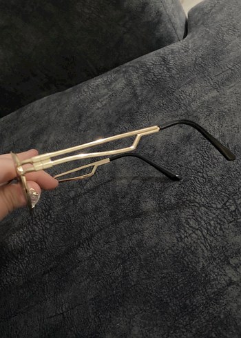 Koyu Altın Renk Retro Kadın Gözlüğü - Görsel 2