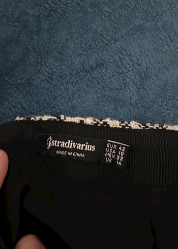 Düğmeli Ekose Desenli Gri Mini Etek - Görsel 4