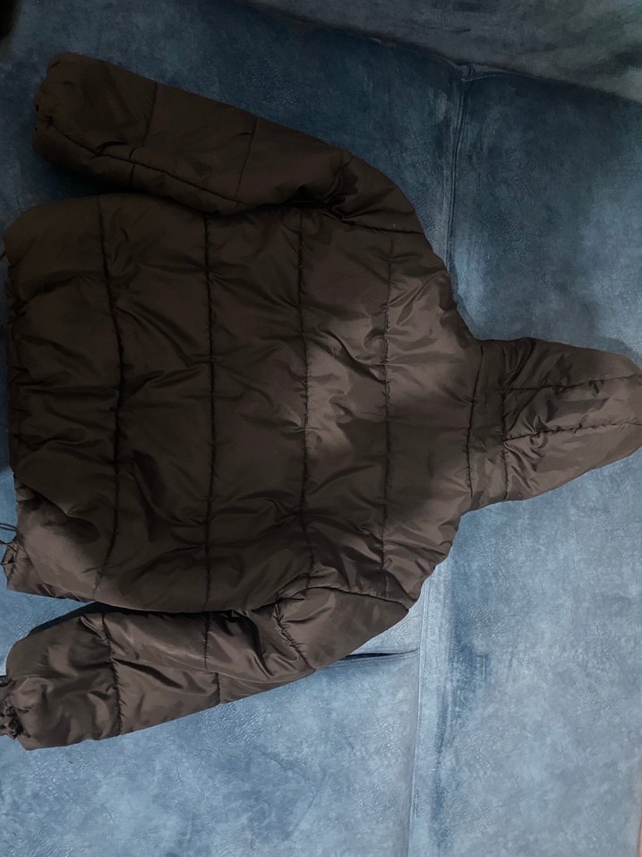 Kadın Siyah Kapüşonlu Mont - Görsel 4