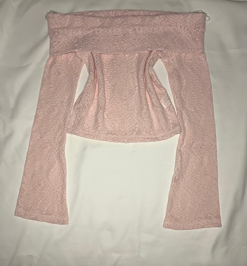 Dantel Detaylı Pembe Kadın bluz - Görsel 2