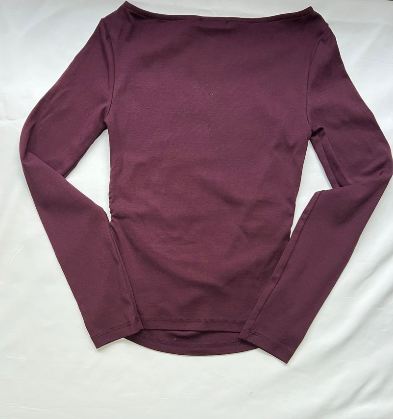 STRADİVARİUS KAYIK YAKA BÜZGÜLLÜ BLUZ - Görsel 3