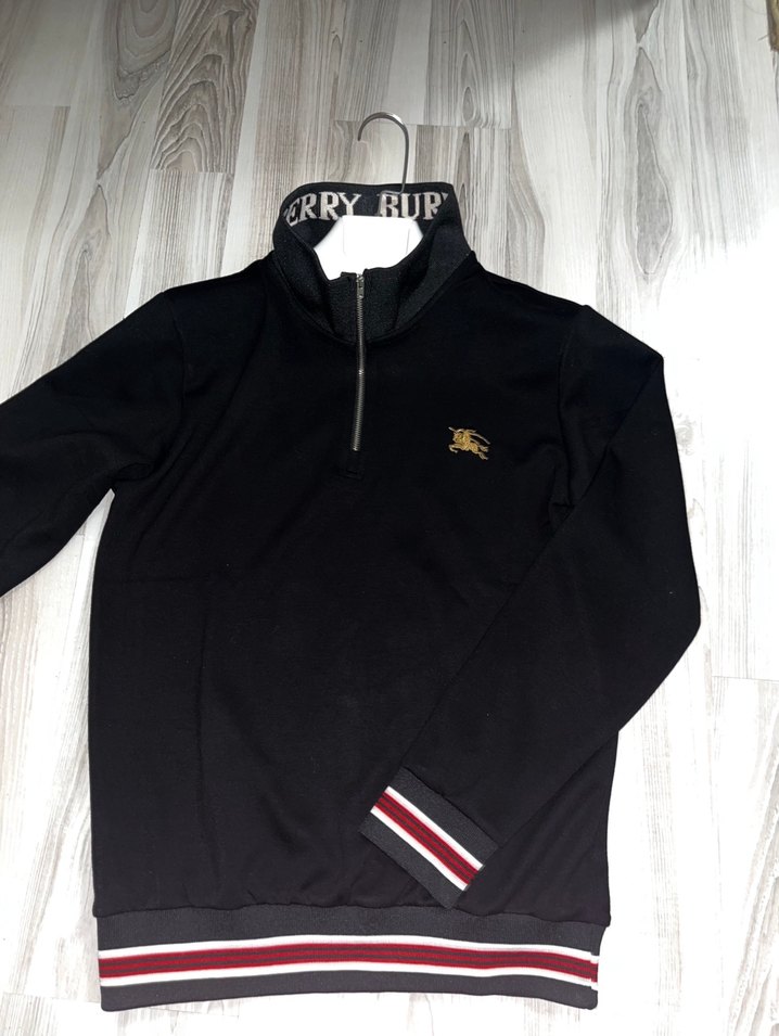 Erkek Siyah Fermuarlı Yüksek Yaka Sweatshirt - Görsel 3