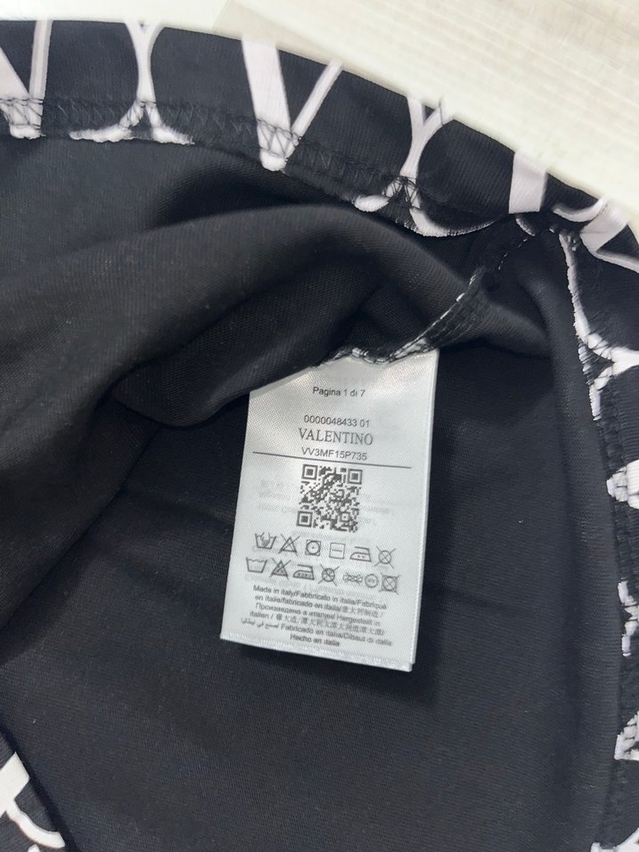 valentino Siyah Baskılı Erkek Tişört - Görsel 3