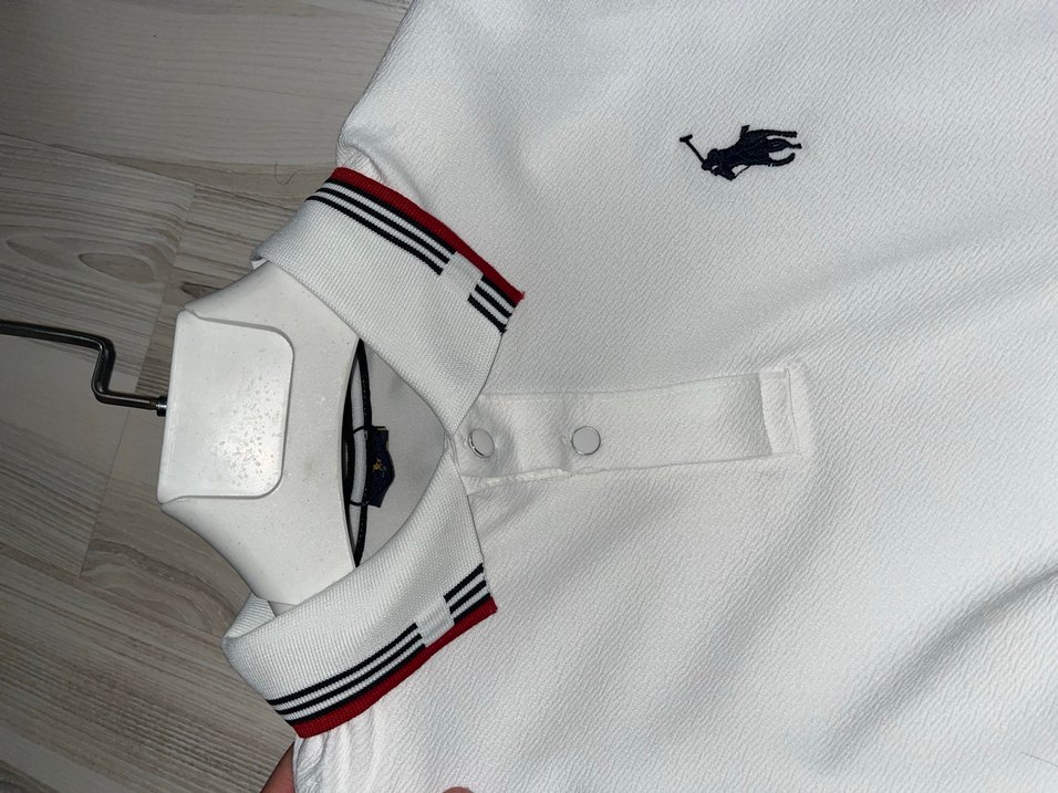 Erkek Beyaz Uzun Kollu Polo Tişört - Görsel 2