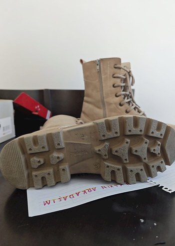 Bej Süet Kadın Stiletto Topuklu Bot - Görsel 3