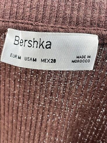 m Beden kahverengi Renk Bershka Bluz %70 İndirimli.
