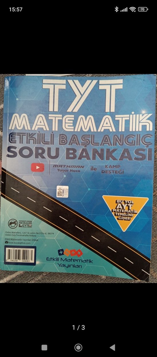 TYT Matematik Soru Bankası ve 11. Sınıf - Görsel 2