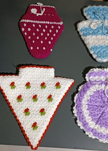 Renkli Örgü Banyo Lifi - Görsel 2