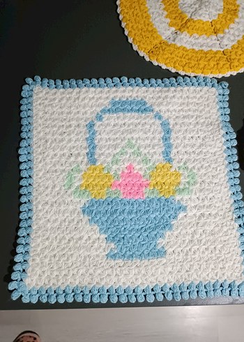 Renkli Örgü Banyo Lifi - Görsel 8