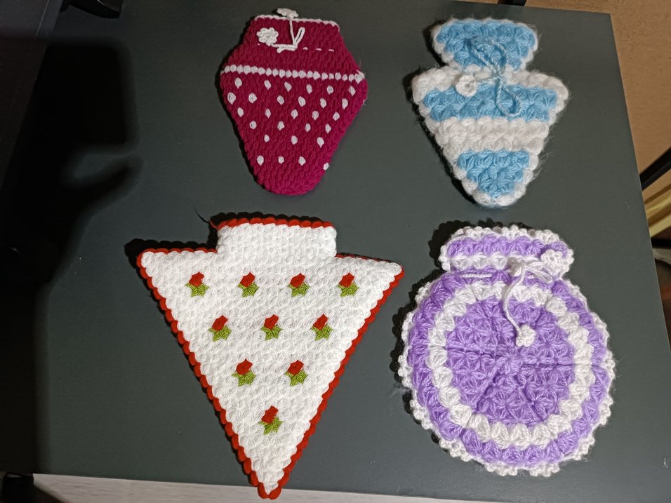 Renkli Örgü Banyo Lifi - Görsel 2