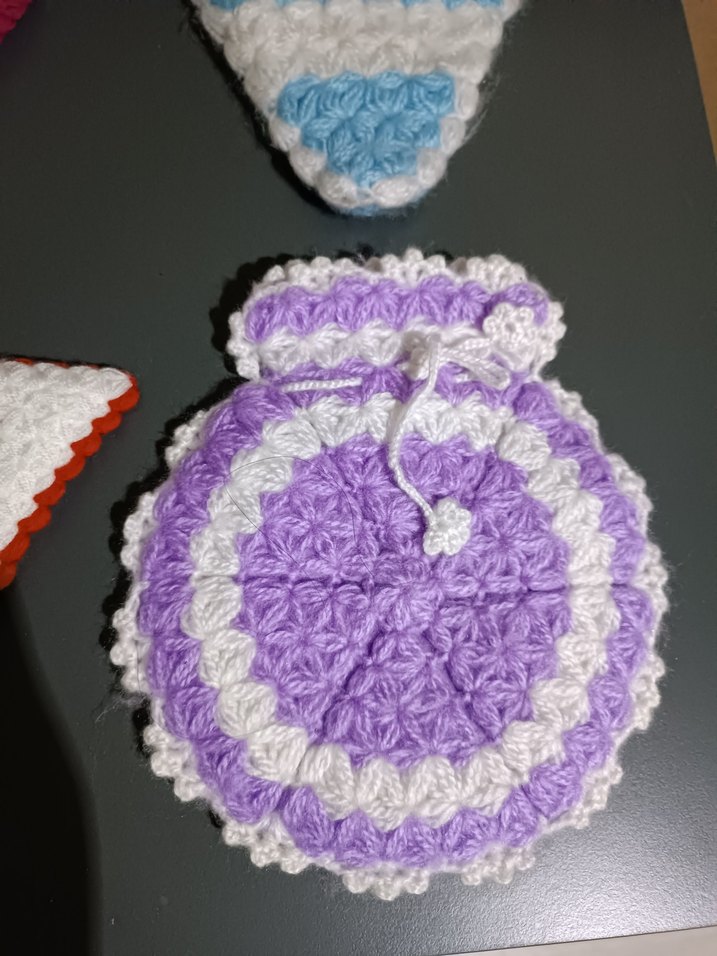 Renkli Örgü Banyo Lifi - Görsel 4