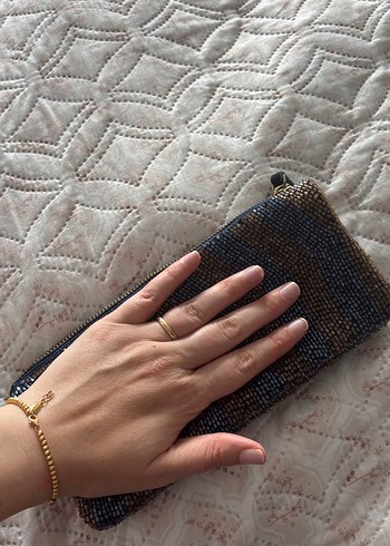 Boncuk İşlemeli Bohem Kadın Portföy Çanta - Görsel 6