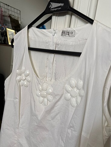 Beyaz mini elbise - Görsel 3