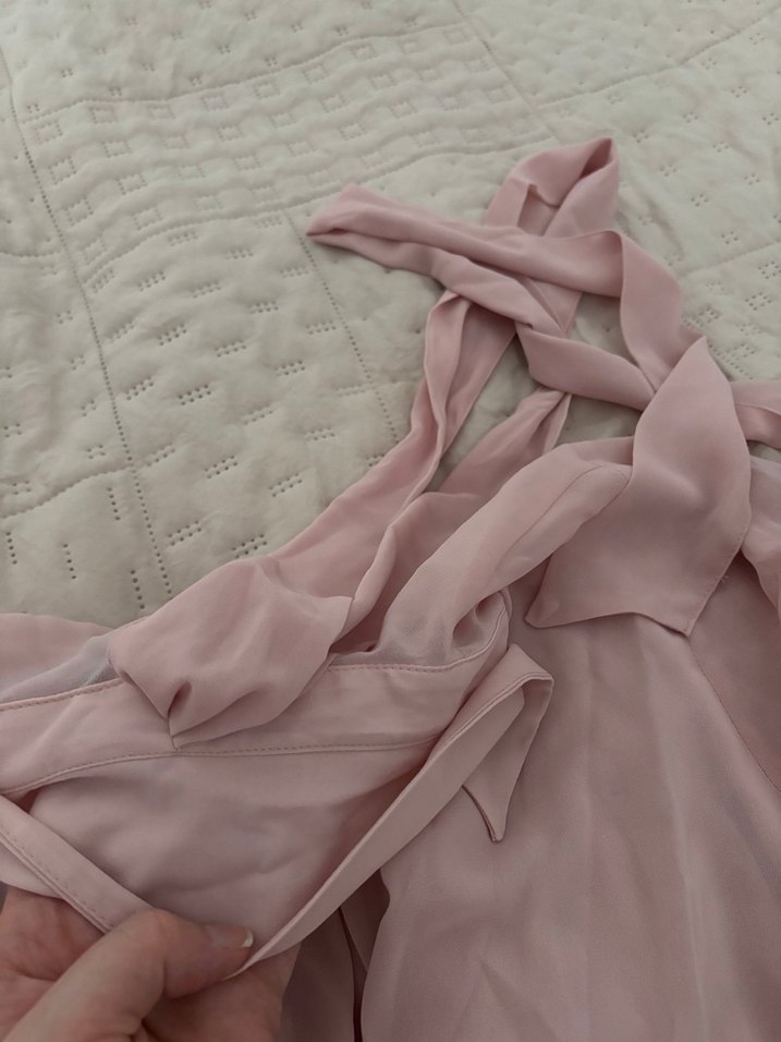 Pudra Pembe Düğmeli Kadın Gömlek - Görsel 4