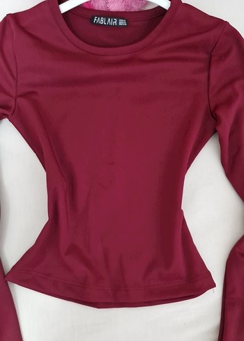 Bordo Uzun Kollu Kadın Bluz
