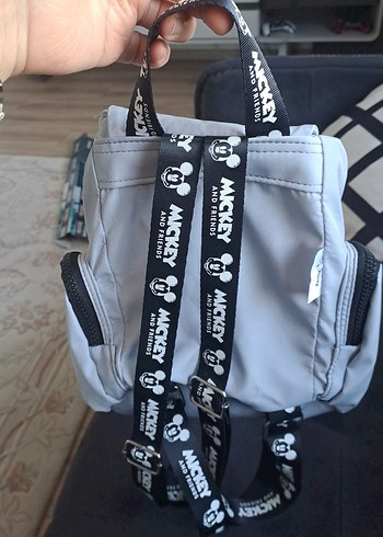 Gri Mickey Mouse Çocuk Okul Çantası - Görsel 4