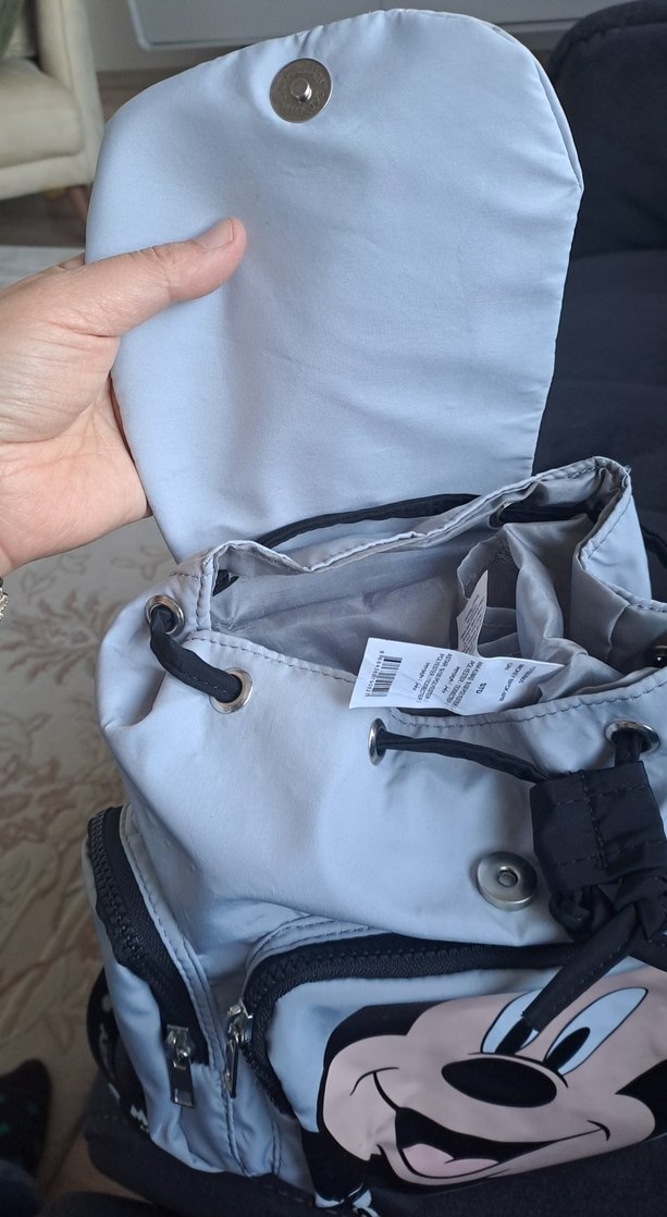 Gri Mickey Mouse Çocuk Okul Çantası - Görsel 3