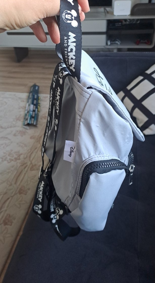 Gri Mickey Mouse Çocuk Okul Çantası - Görsel 5