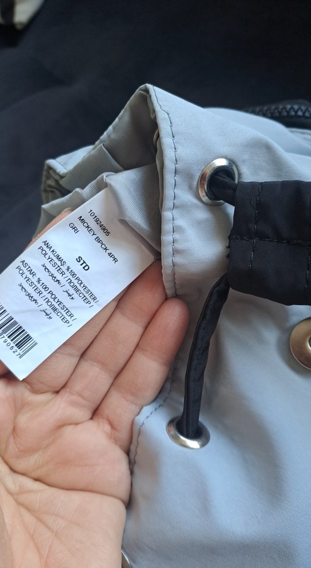 Gri Mickey Mouse Çocuk Okul Çantası - Görsel 2