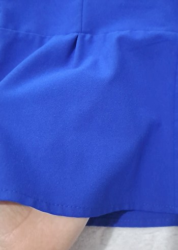 Mavi Kadın Pilili Uzun Kollu Bluz - Görsel 4