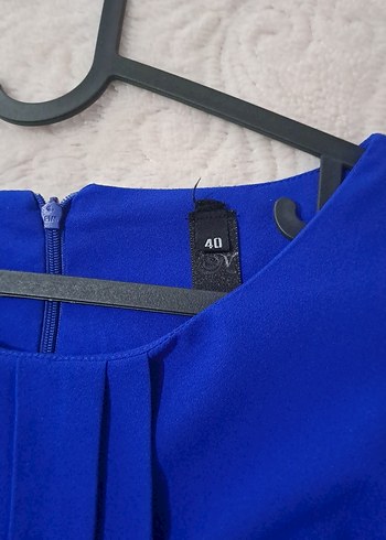 Mavi Kadın Pilili Uzun Kollu Bluz - Görsel 2