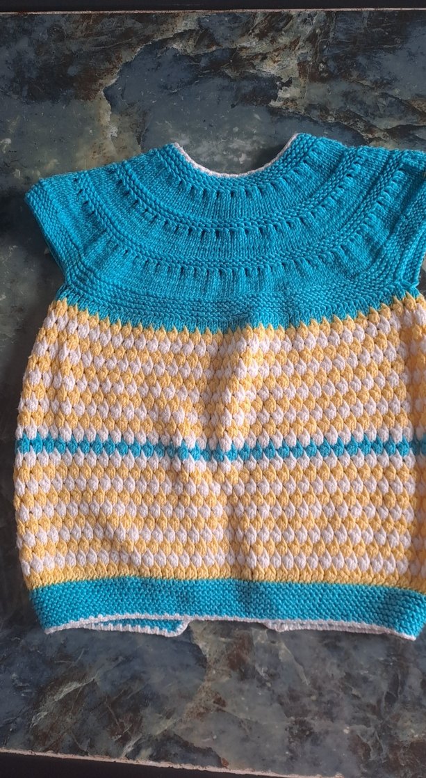 Kız Çocuk Bohem Örgü Kolsuz Hırka - Görsel 2